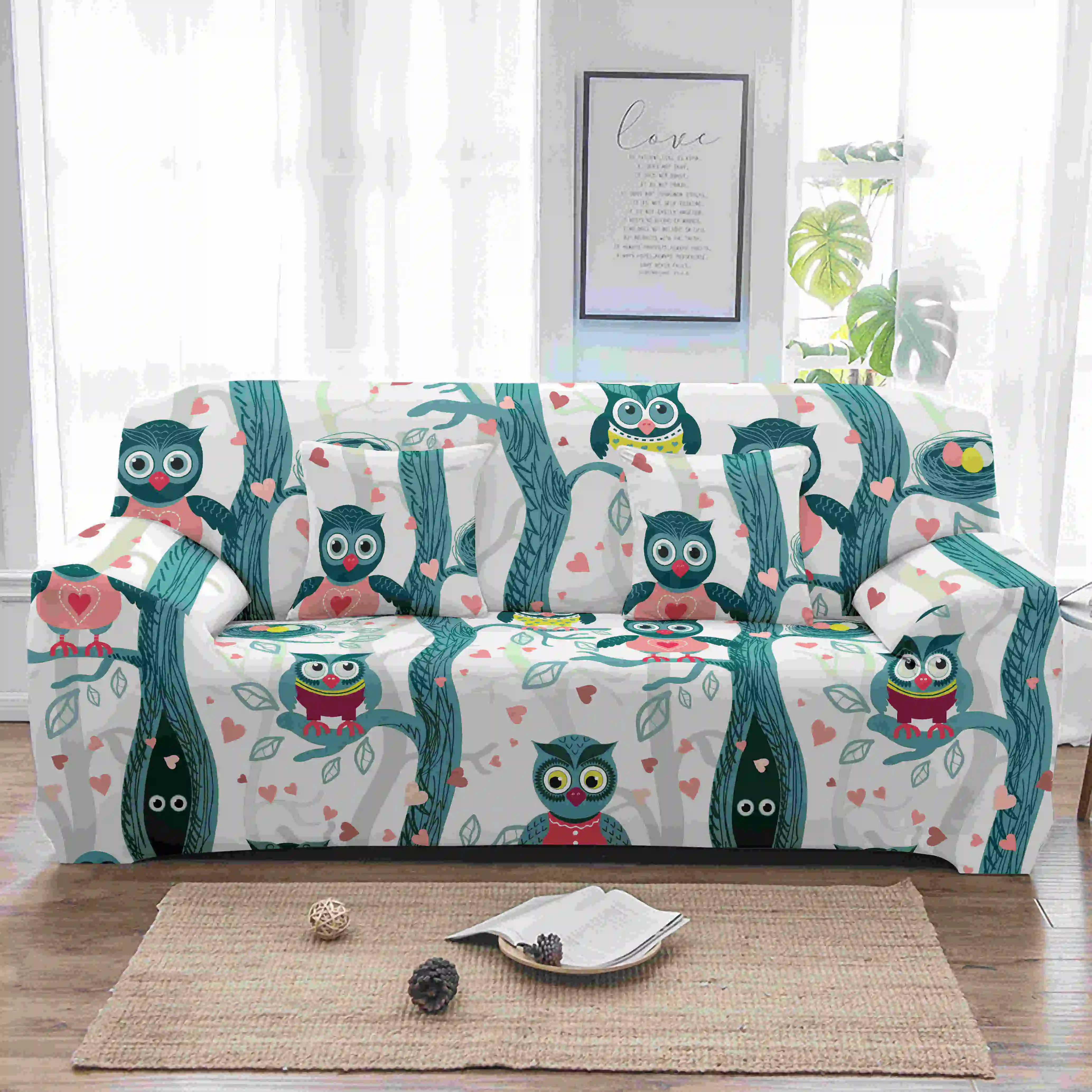 Домашний чехол для дивана с принтом совы эластичный гостиной 1/2/3/4 места чехлы |