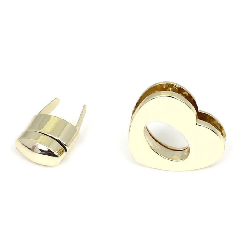 Металлическая застежка в форме сердца закручивающийся замок для сумки DIY сумка