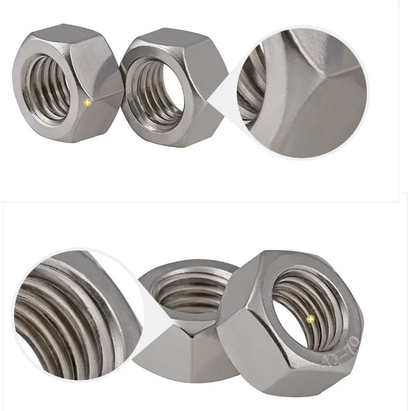 Шестигранная гайка M4 ~ M24 304 с левой резьбой нержавеющая сталь | Строительство и