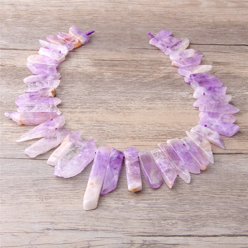 Искусственные бусины для изготовления ювелирных изделий фиолетовые кристаллы