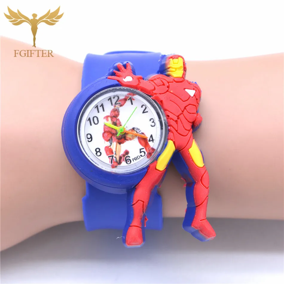 Iron man watch Популярные детские наручные часы для мальчиков и девочек с мультяшным автомобилем, часы с силиконовым ремешком, часы для студентов, милые крутые детские часы в подарок для мужчин и детей - Цвет: Iron man watch