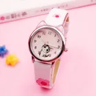 Часы Детские кварцевые с изображением кошки, аналоговые, детские наручные часы