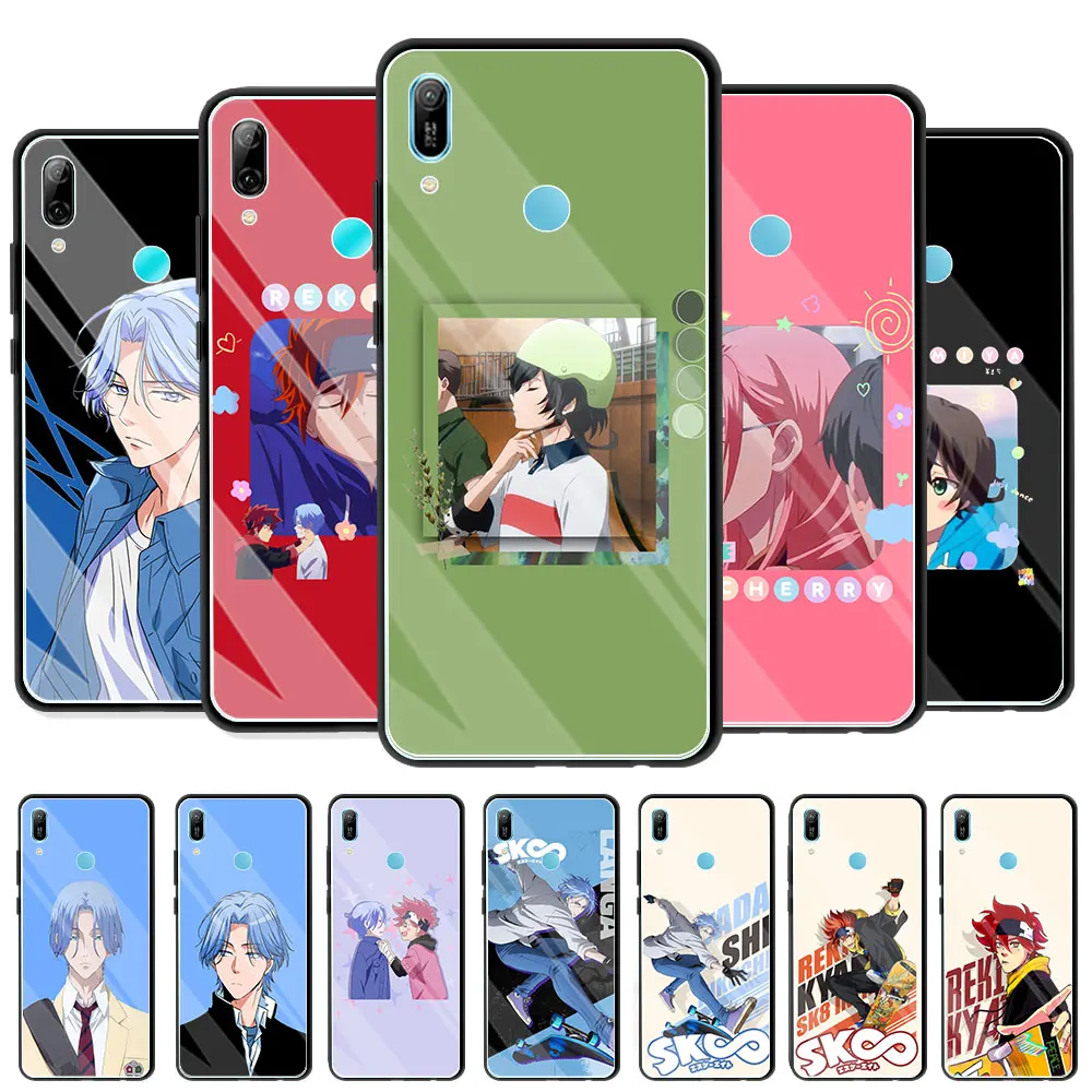 

Phone Case For Huawei Y6 Y7 Y9 2019 Y9a Y8p Y8s Y5p Y6p Tempered Glass Shell Cover Funda Bumper SK8 the Infinity REKI SNOW Anime