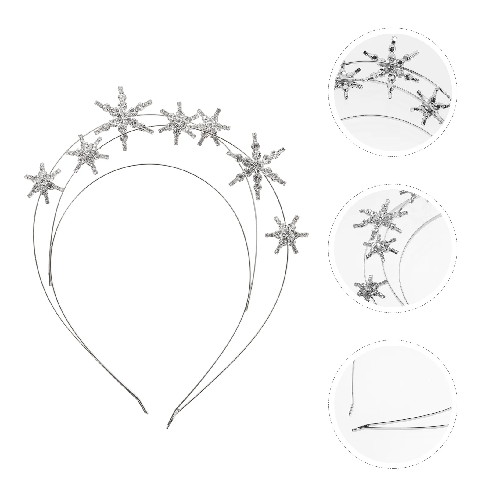 

1Pc Glitter Star Hairband Elegant Rhinestone Hair Decor Jewelry for Girls