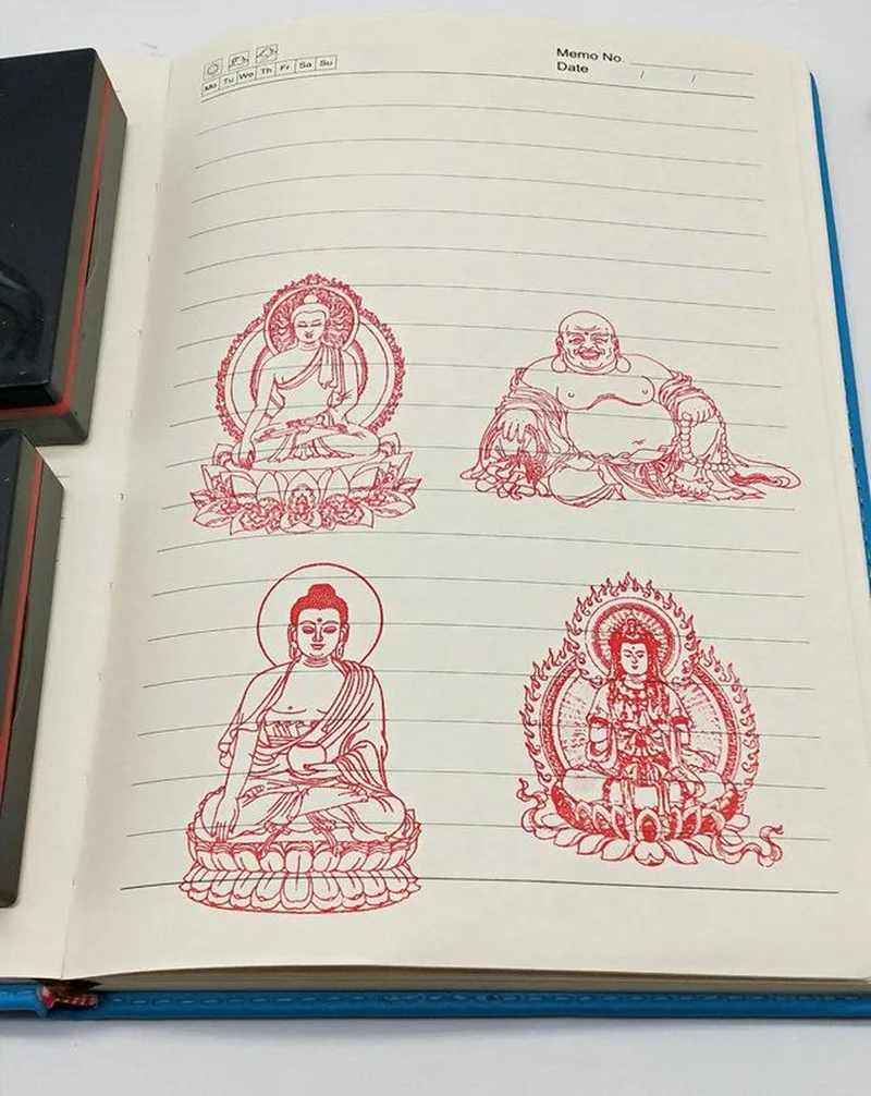 

Guanyin Bodhisattva seal, Maitreya Buddha Seal, Sakyamuni Buddha seal, Amitabha Buddha seal