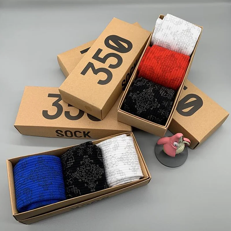 Носки 3 пары/корсаж для мужчин и женщин хлопковые в стиле хип-хоп уличные