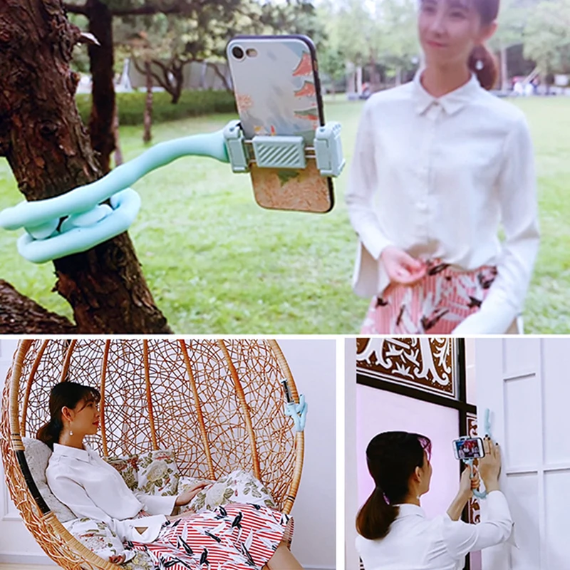 

New Lazy Bracket Mobile Phone Holder 360 Degree Flexible Mobile Phone Sucker Bracket Travel Essential