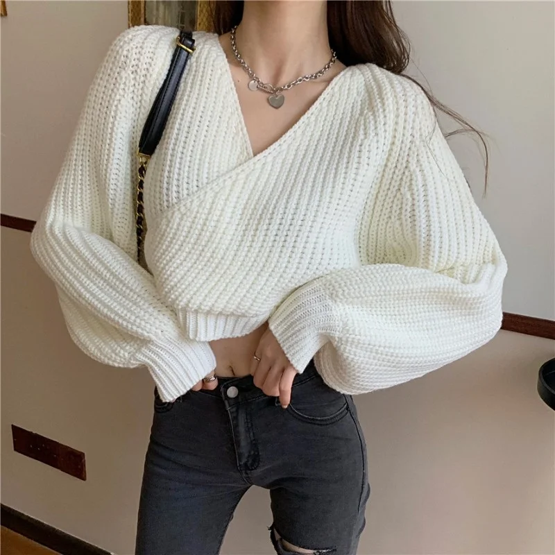 

CMAZ 2021 Autumn Winte Sweater Women Tops Knitted Pullover Korean Style Cardigan Soft Warm Pull Thick Outwear