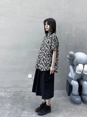 Черная юбка-комбинезон лето 2020 новая модная длинная юбка трапециевидной формы с