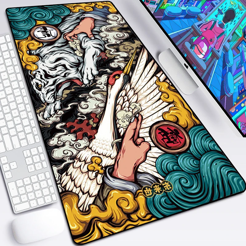 Elements of Chinese Style Mouse Pad Gaming Accessories Non-Slip Table Keyboard Desk Mat Gamer PC Rubber Carpet Dragon Mousepad | Компьютеры