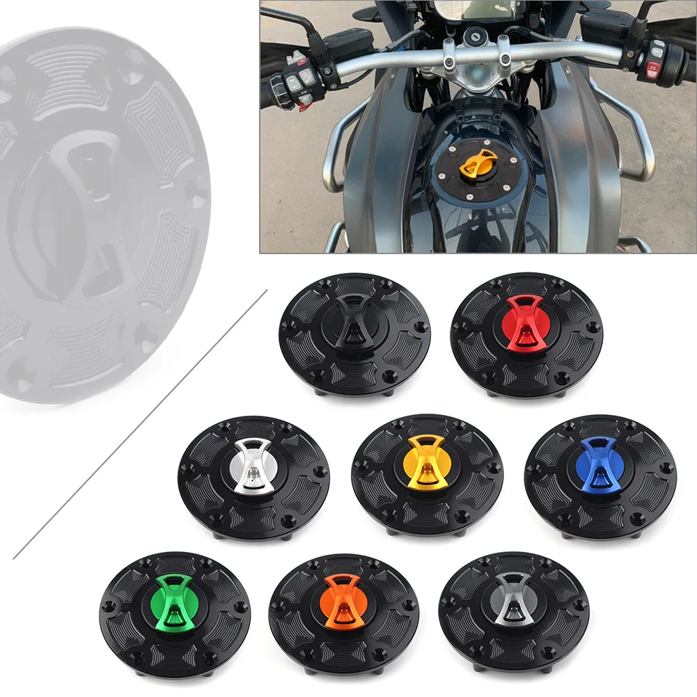 

6 Holes Motorcycle Fuel Tank Cap Cover for BMW R1200RT R1200GS AD 2013-2019 / R1200R R1200RS 2014-2019