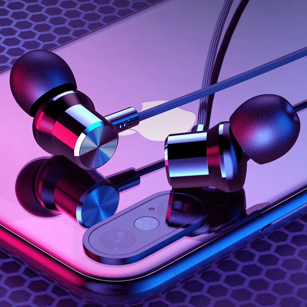 Bluetooth 5 0 Беспроводные наушники с микрофоном Магнитная bluetooth гарнитура HD Bass