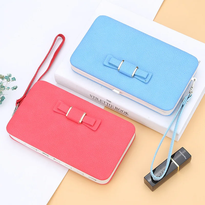 Женский кошелек LADSOUL для монет сумка телефона с бантом Многофункциональный