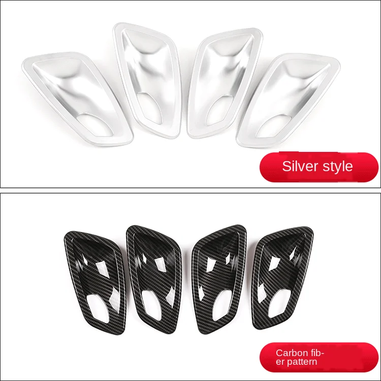 

4Pcs Carbon Fiber Texture Interior Door Handle Bowl Trim Cover Fit for BMW E90 3 Series 2005 2006 2007 2008 2009 2010 2011 2012
