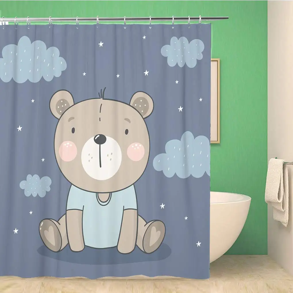 Занавеска для душа в ванную комнату милая Водонепроницаемая занавеска ванной