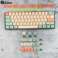 Hami Melon Russian Root Cherry Profile Dye Sub Keycaps For Mechanical Keyboard GH60 XD64 GK64 Tada68 Poker 60 XD60