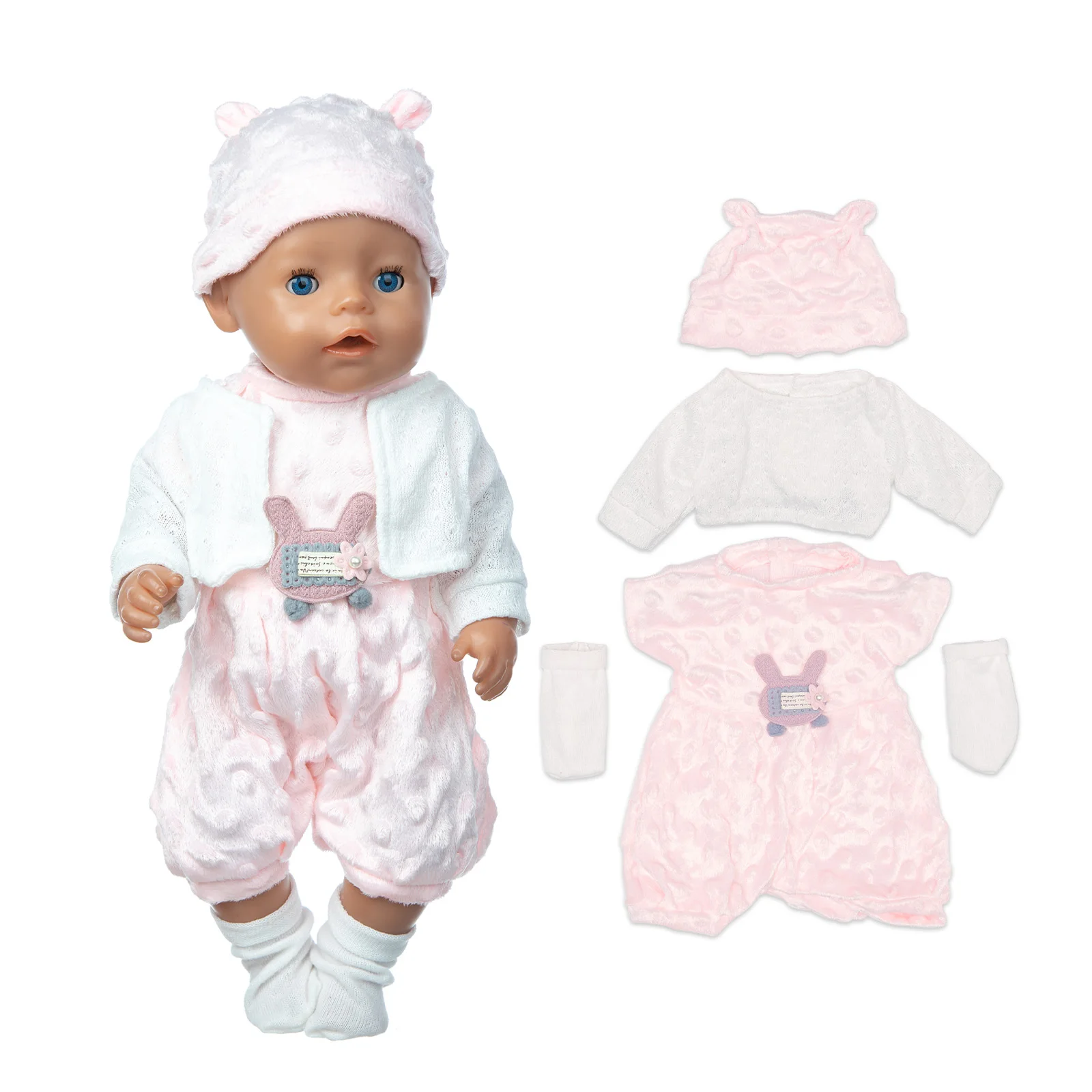 

Happy Elfin New lovely spring 2021 suit Wear For 43cm Baby Doll 18 Inch Doll Born Dolls Clothes And Accessories For Baby Toys