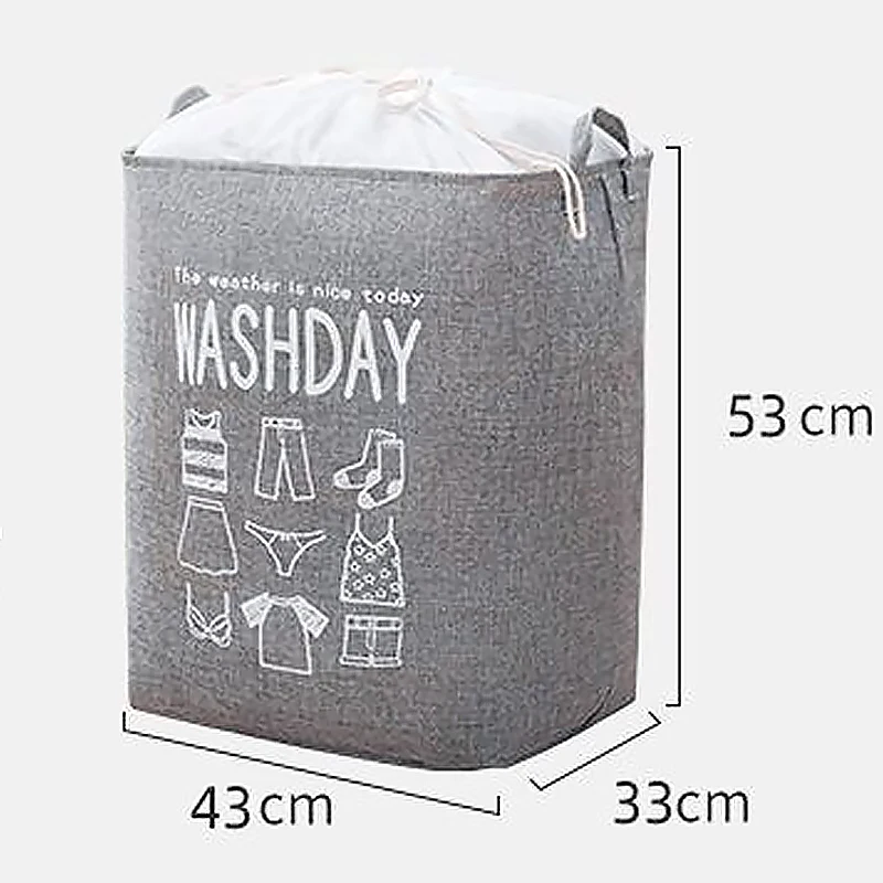 Big Mac folding storage bag cotton hemp waterproof dustproof belt drawstring moisture-proof Quilts clothe storage books basket40