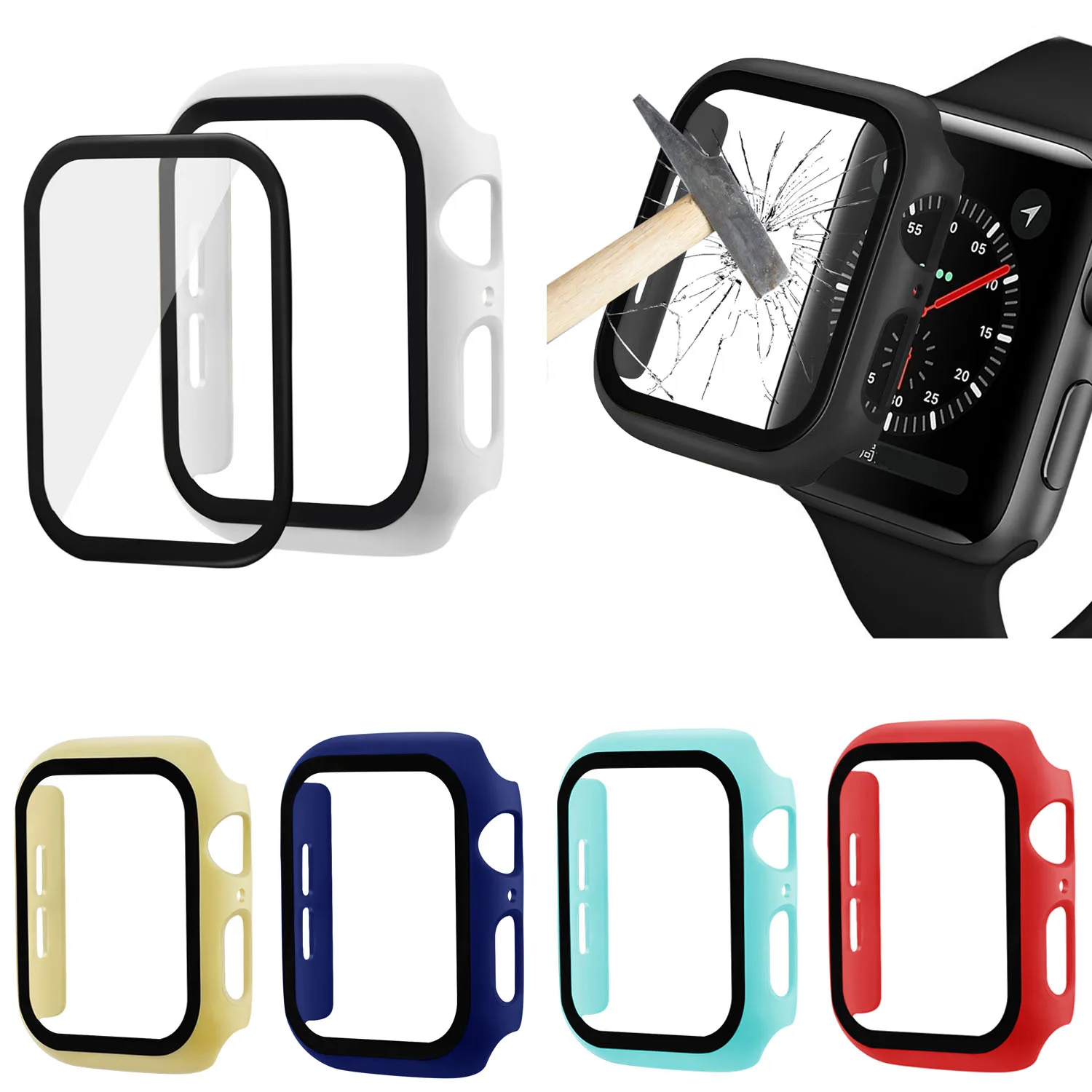 Защитный чехол для Apple Watch Series 5 4 3 2 жесткий бампер из поликарбоната защитная