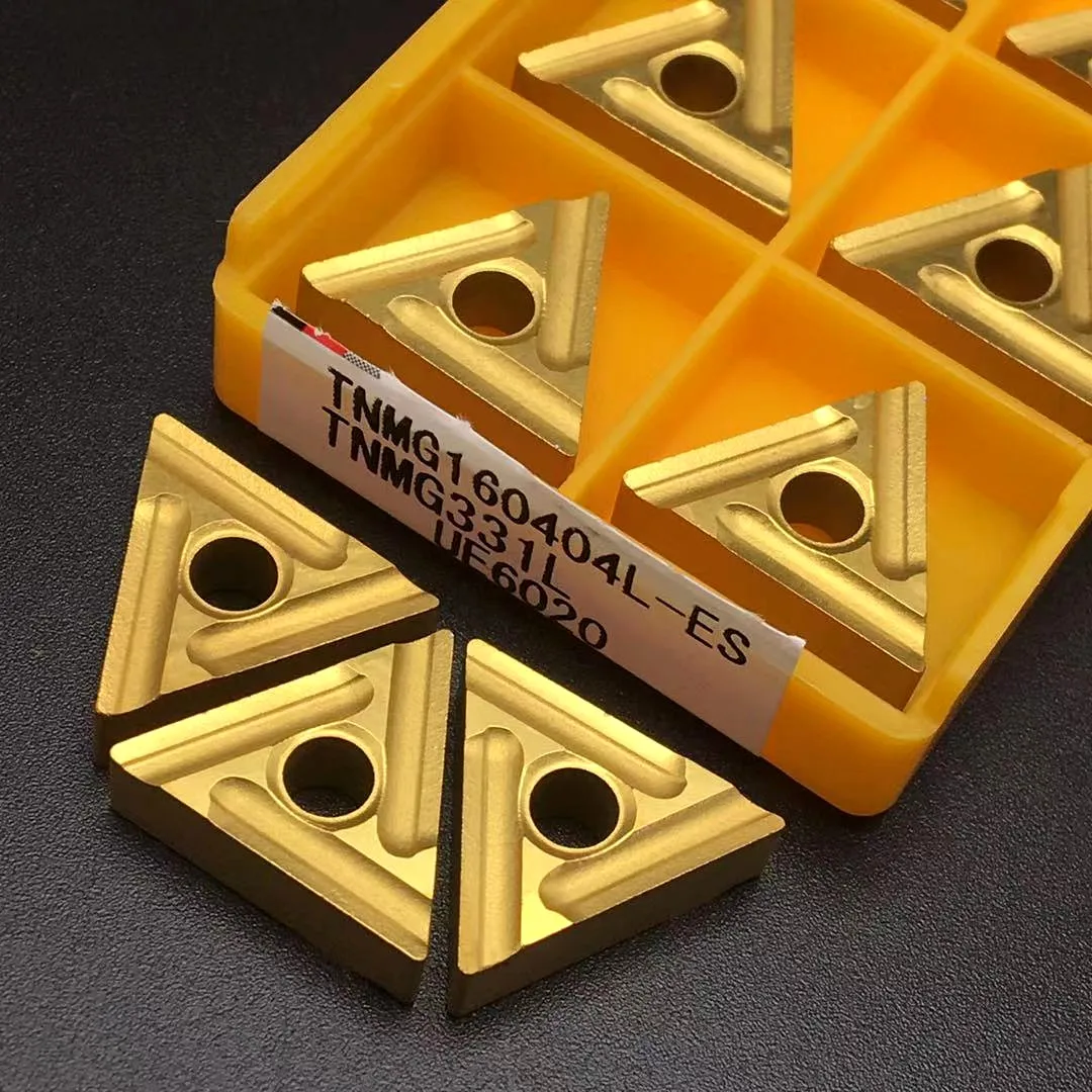 

10pcs TNMG160404L ES UE6020 high quality carbide blade external turning tool TNMG 160404L metal lathe parts CNC lathe tool