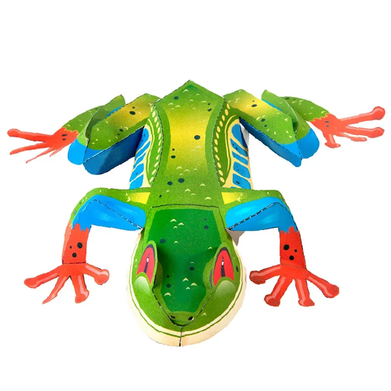 Красных глаз лягушки складное оригами искусство мини милый 3D Бумага модель