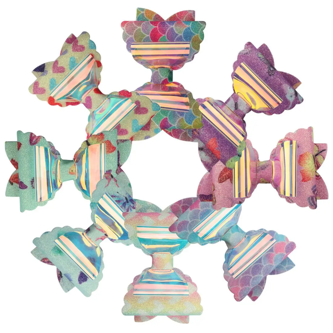 7 шт./лот для девочек весна заколки аксессуары волос мультяшный принт ПВХ