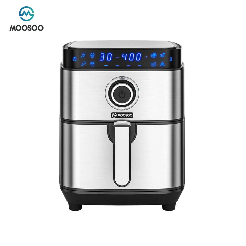 

MOOSOO MA13 Electric Air fryer 1500W 8-in-1 Air Fryer 4.7 QT Stainless Steel Air Fryers Oven with Digital Screen Airfryer