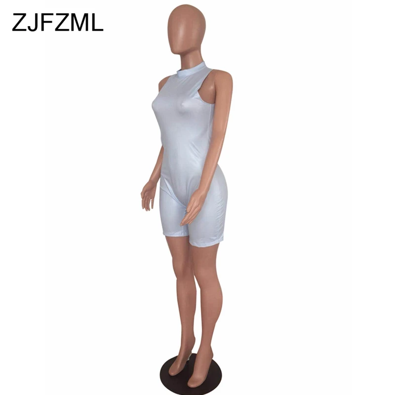 ZJFZML сексуальный женский фотокостюм Облегающий комбинезон на молнии сзади