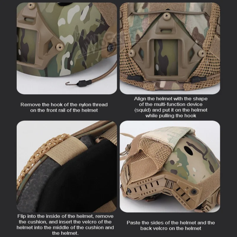 Чехол на шлем для страйкбола охоты (тактический военный боевой) CS Wargame спортивный