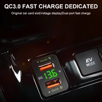 1pc dual usb car charger fast charging dual usb adapter cigarette lighter socket for mobile phones car accessories auto parts
