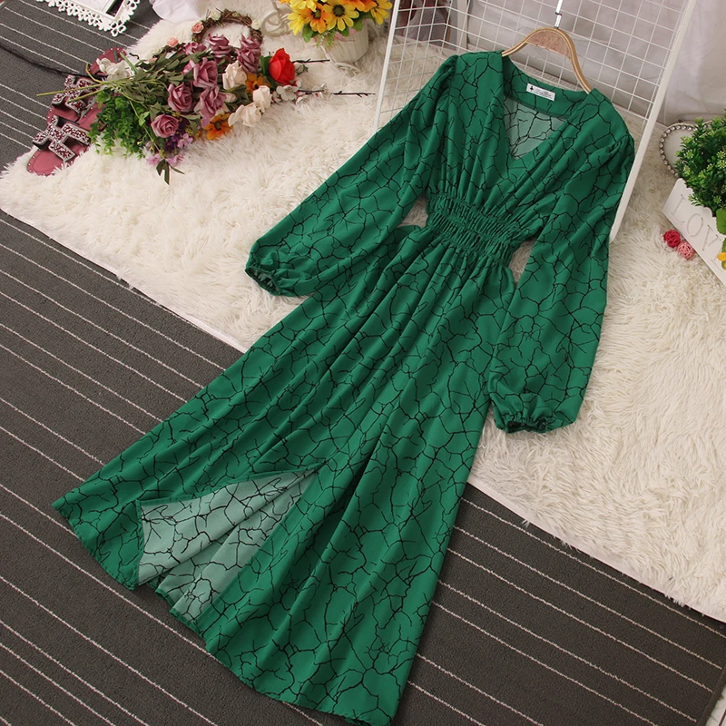 Женское платье с v-образным вырезом Fitaylor элегантное средней длины высокой талией