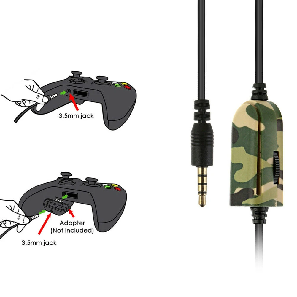 3 5 мм Проводная гарнитура наушники с камуфляжным рисунком микрофоном Шум