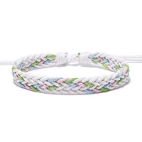 2021 fashion new cotton and linen bracelet hand woven hand rope color original simple bracelet