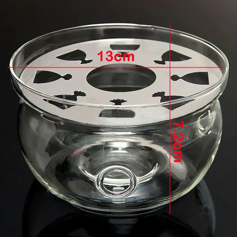 

New Clear Glass Heat-Resisting Round Teapot Warmer Heater Base Candle Holder RT88