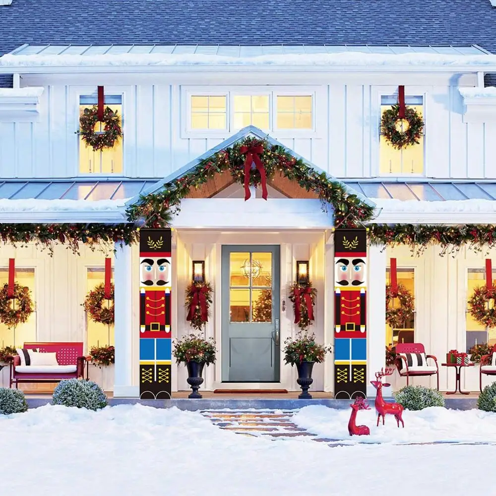 

FENGRISE Christmas Door Curtain Merry Christmas Decoration for Home Xmas Knight Curtain Natal Navidad 2021 Happy New Year 2022