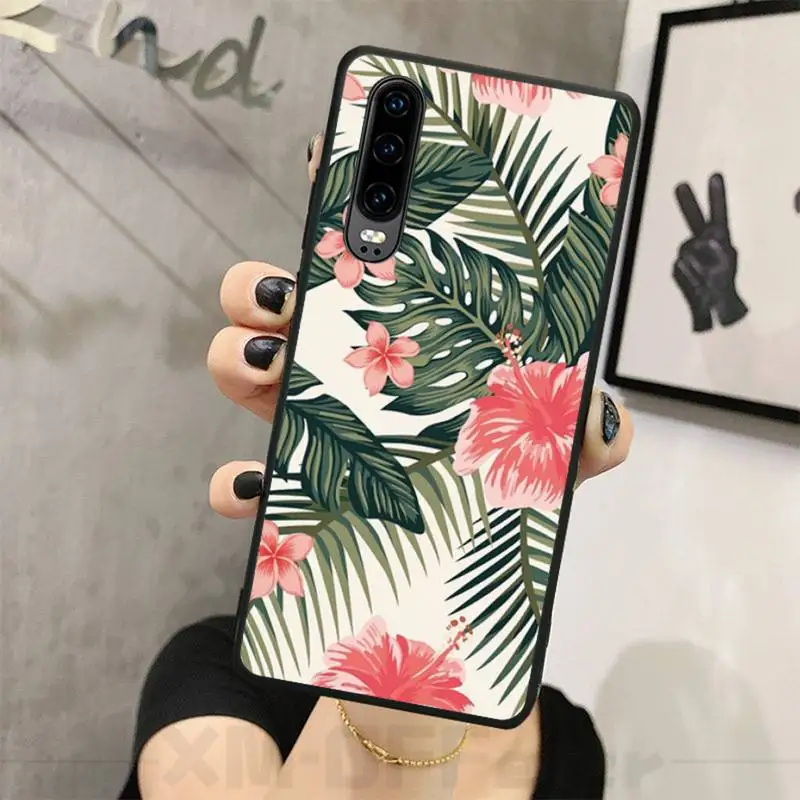 Винтажный чехол с цветочными листьями для Huawei P20 P30 P40 Pro Mate 10 20 30 Lite P Smart Y7 2019 Plus Nova 3I