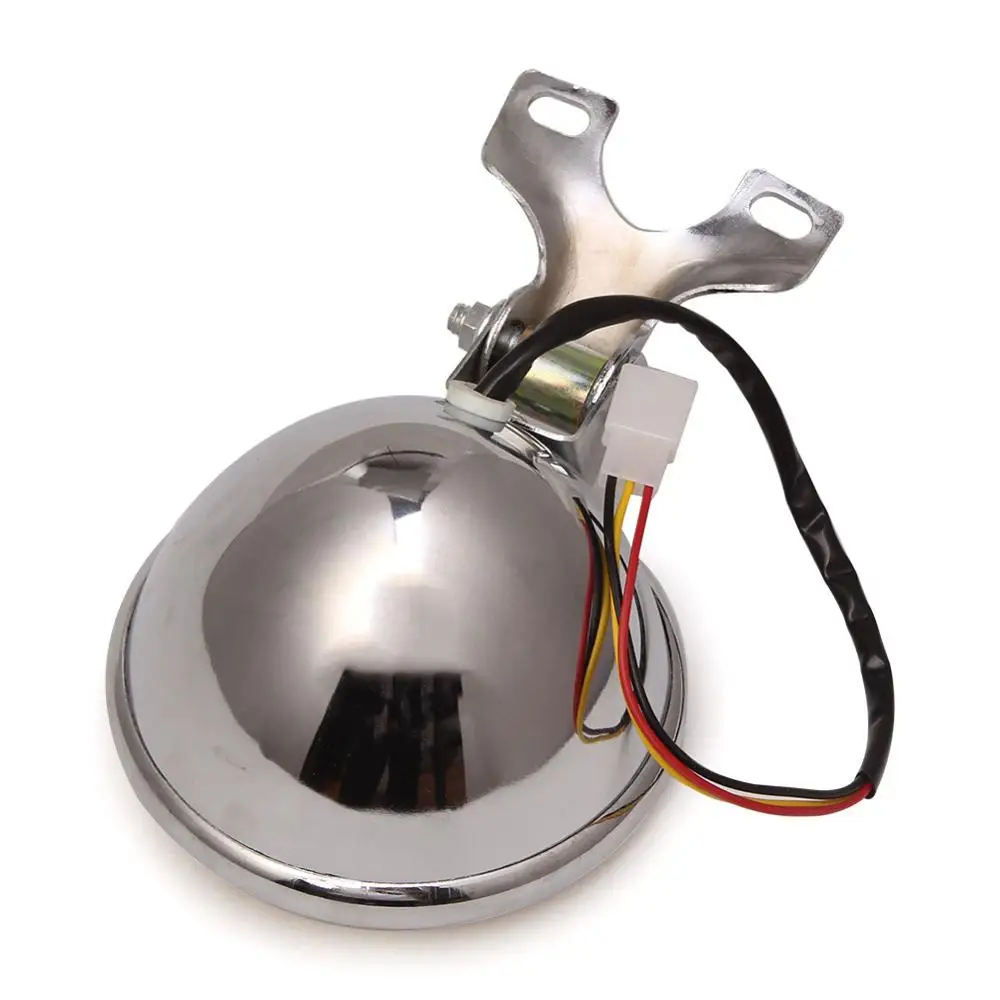 4 цвета мотоцикл 12В Ретро желтый стеклянный светодиодный налобный фонарь для