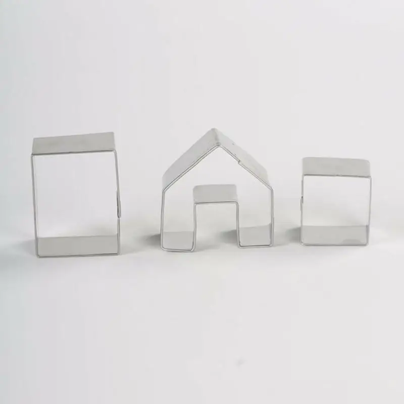 3 шт. 3d комбинированный стерео пряничный домик мини рождественский дом глазурь для печенья Diy выпечки торт из нержавеющей стали кухня плесень