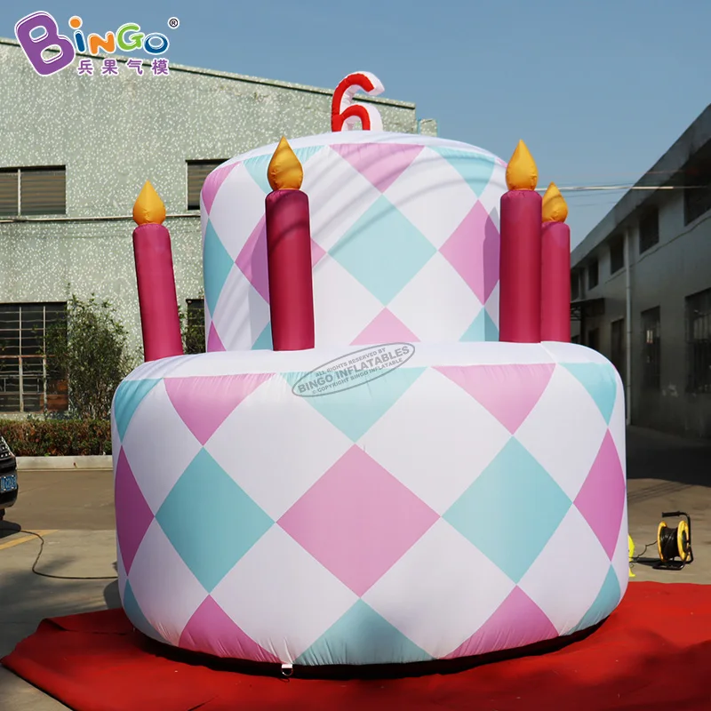 

Customized 3 Meters Tall Giant Inflatable Cake Replica for Decoration Toys