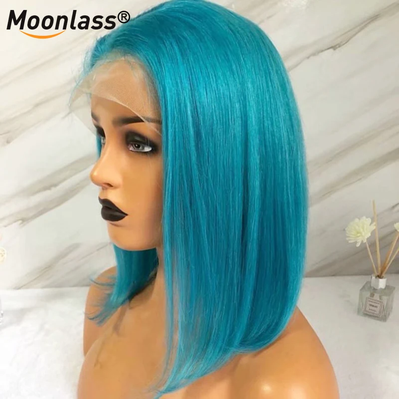 

Purple Pink Wig Lace Front Human Hair Wigs Short Bob Wigs Brazilian Hair Human Hair Wigs Blue Bob Wig Transparent Lace Front Wig