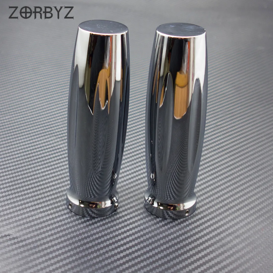 Ручки для мотоцикла ZORBYZ 7/8 дюйма 22 мм хромированные алюминиевые ручки с ЧПУ Harley