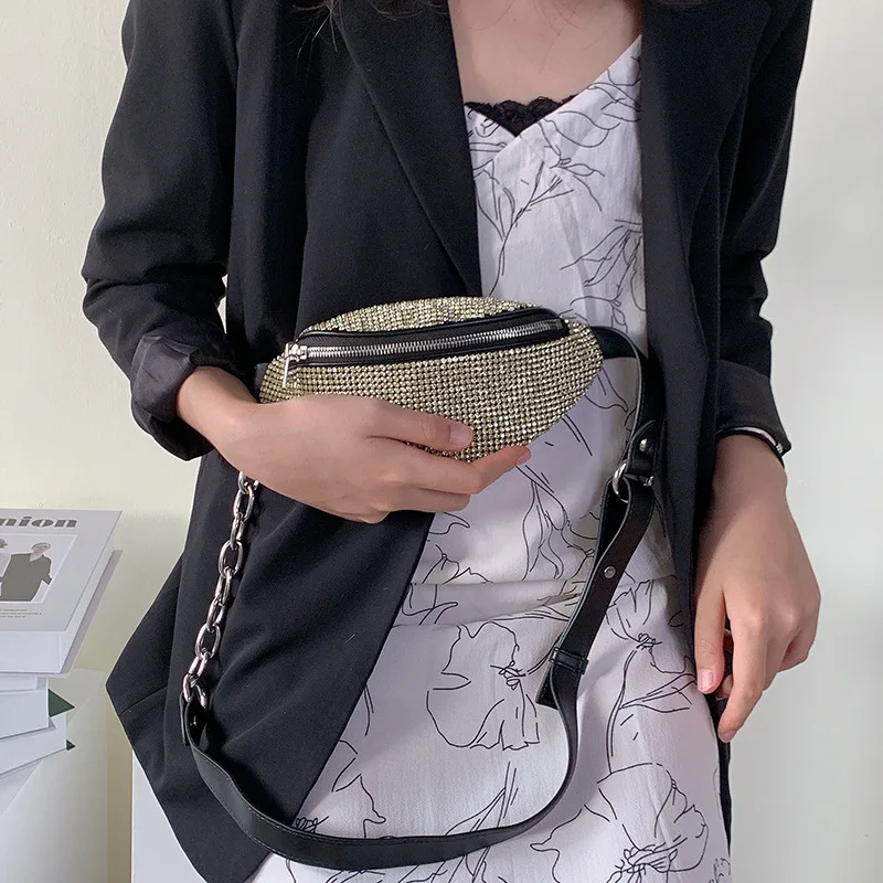 Индивидуальная Женская нагрудная сумка Стразы 2020 Новая Элегантная Модная