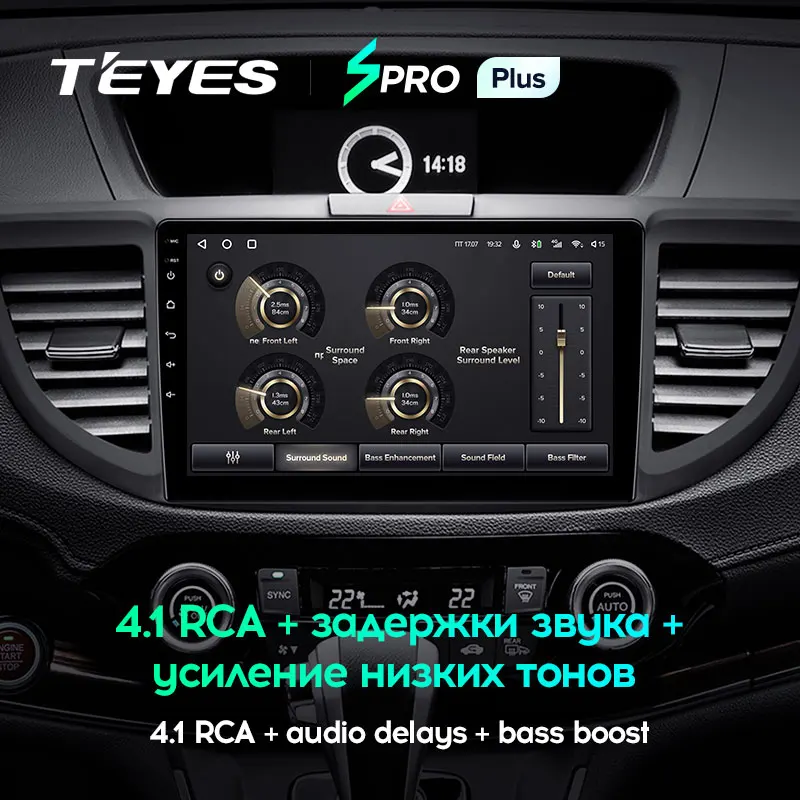 TEYES SPRO Plus Штатная магнитола For Хонда ЦР-В ЦРВ RE RM Honda CR-V CRV 4 2011 - 2018 Android 10 до 8-ЯДЕР 6 +