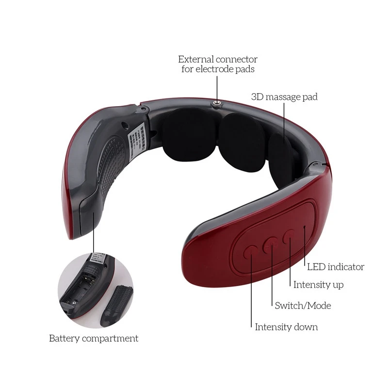 

Electric Acupuncture Pulse Neck Cervical Kneading Massager Blood Circulation Pain Relief for Back Body Health Care