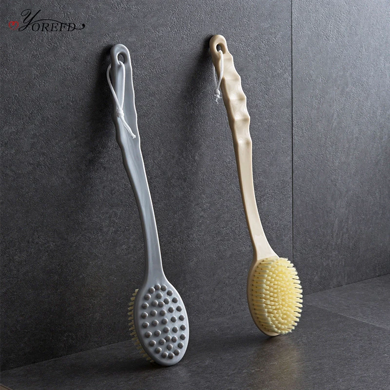 

OYOREFD Portable Long Handle Bath Brushes Body Brush Bathroom Exfoliation Back Scrubber Soft Fur Painless Dry Massage Brushes