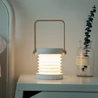 Светодиодный портативный фонарь с деревянной ручкой, Многофункциональный складной перезаряжаемый приглушаемый креативный светильник, светильник