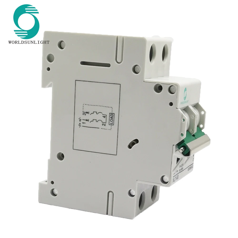 6 шт. в партии Φ 2P 550V 6A 10A 16A 20A 25A 32A 40A 50A 63A MCB Mini DC Автоматический выключатель