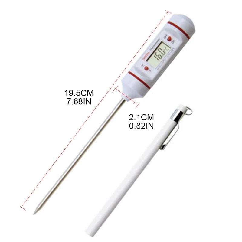 

Kitchen Cooking Thermometer with Stainless Steel Needle LCD Digital Wireless Barbecue Instant Read Probe Food Meat Temperature