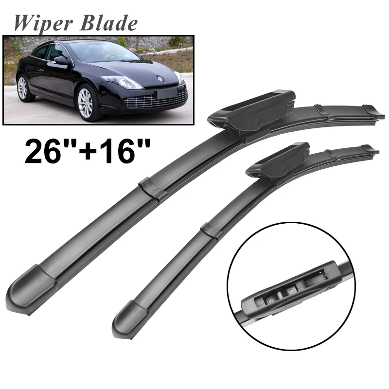 

Okowiper RHD & LHD Front Wiper Blades For Renault Laguna Coupe 2008 - 2015 Windshield Windscreen Front Window 26"+16"