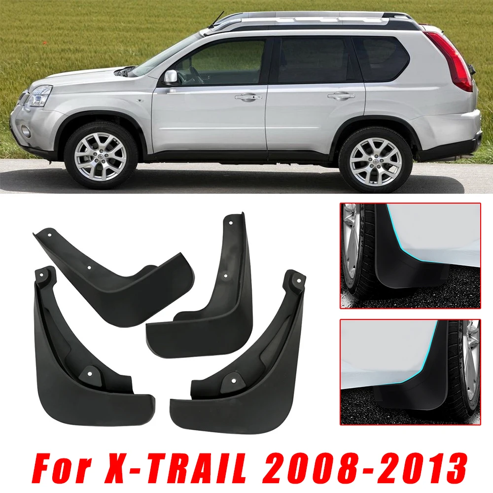 

Автомобильные грязезащитные щитки для Nissan X-trail 2008 2009 2010 2011 2012 2013, передние и задние брызговики, комплект брызговиков, аксессуары для автомоб...